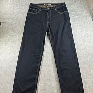 Airwalk Jeans Mens 36x32 Dark Wash Denim Embroidered Logo Contrast Stitch Skater